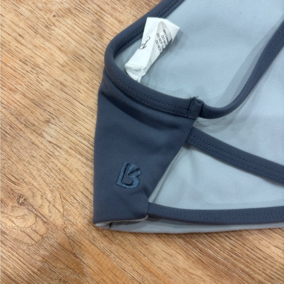 BuffBunny Charcoal Cross-Back Sports Bra - Picture 3 of 4